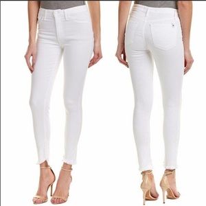 JOE'S HIGH RISE skinny frayed ankle jean